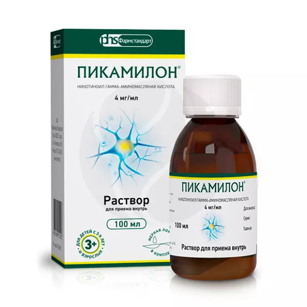Изображение товара Пикамилон раствор для внутреннего приема 4мг/мл 100мл Россия