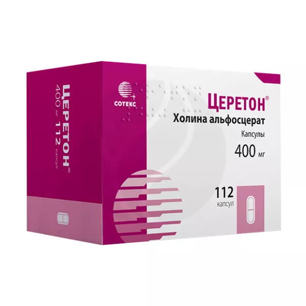 Изображение товара Церетон® капсулы 400 мг, 112 шт. для поддержки нервной системы и когнитивных функций