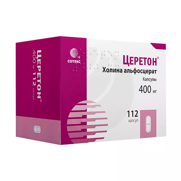 Изображение товара Церетон капсулы 400мг 112 шт средство для восстановления функций мозга