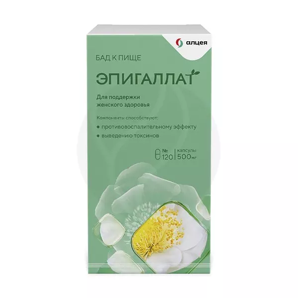Изображение товара Эпигаллат капсулы No120 МБФ - биологически активная добавка для женского здоровья и иммунитета Изображение товара Эпигаллат капсулы No120 МБФ - биологически активная добавка для женского здоровья и иммунитета