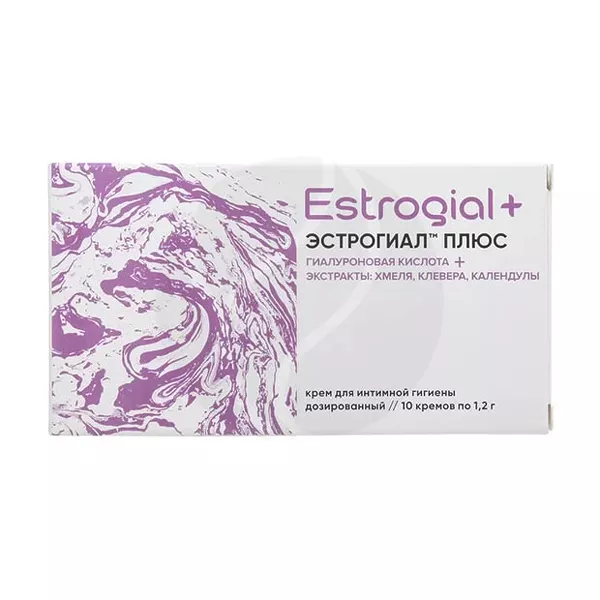 Изображение товара Эстрогиал Плюс крем для интимной гигиены 1,2г, 10шт Изображение товара Эстрогиал Плюс крем для интимной гигиены 1,2г, 10шт