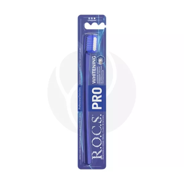Изображение товара R.O.C.S. PRO Whitening зубная щетка средняя, цвет в ассорт.