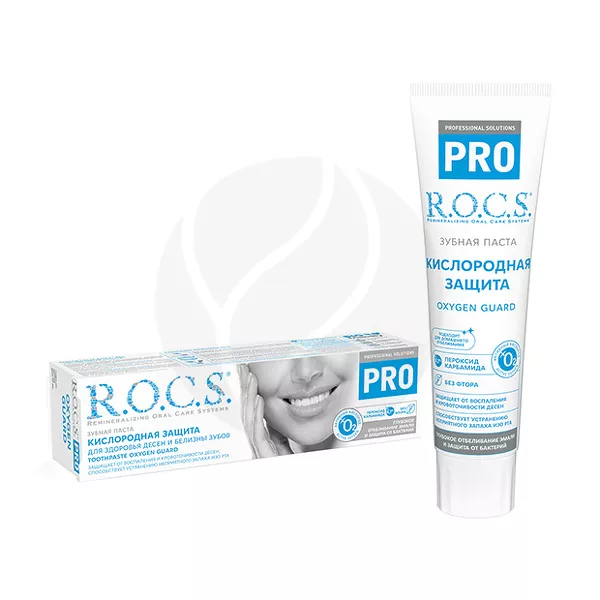 Изображение товара R.O.C.S. PRO Кислородная защита зубная паста, 60г Изображение товара R.O.C.S. PRO Кислородная защита зубная паста, 60г