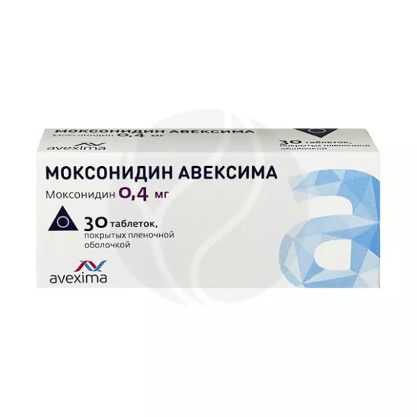 Изображение товара Моксонидин Авексима таблетки 0,4 мг 30 шт Изображение товара Моксонидин Авексима таблетки 0,4 мг 30 шт