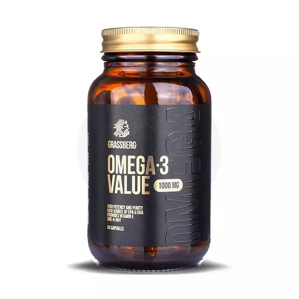 Изображение товара Grassberg Омега-3 Вэлью капсулы 1000мг для здоровья и витаминов