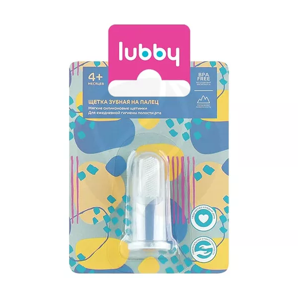 Изображение товара Lubby зубная щетка на палец силиконовая (4+мес) Изображение товара Lubby зубная щетка на палец силиконовая (4+мес)