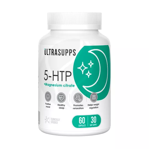 Изображение товара Ultrasupps 5-НТР капсулы с магнием для поддержки сна и настроения, 60 шт