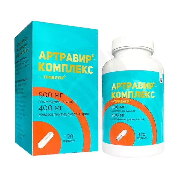 Изображение товара Артравир-комплекс-Тривиум капсулы 500мг+400мг, №120