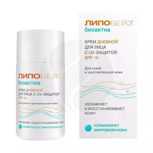 Изображение товара Крем дневной SPF15 Липобейз Биоактив для чувствительной кожи Изображение товара Крем дневной SPF15 Липобейз Биоактив для чувствительной кожи