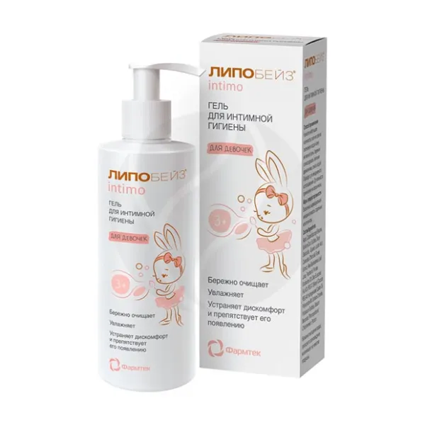 Изображение товара Гель для интимной гигиены Липобейз Intimo для девочек 200 мл с алоэ и календулой