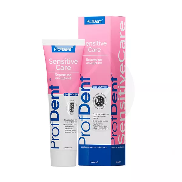Изображение товара ProfDent Sensitive зубная паста для чувствительных зубов 100мл Изображение товара ProfDent Sensitive зубная паста для чувствительных зубов 100мл