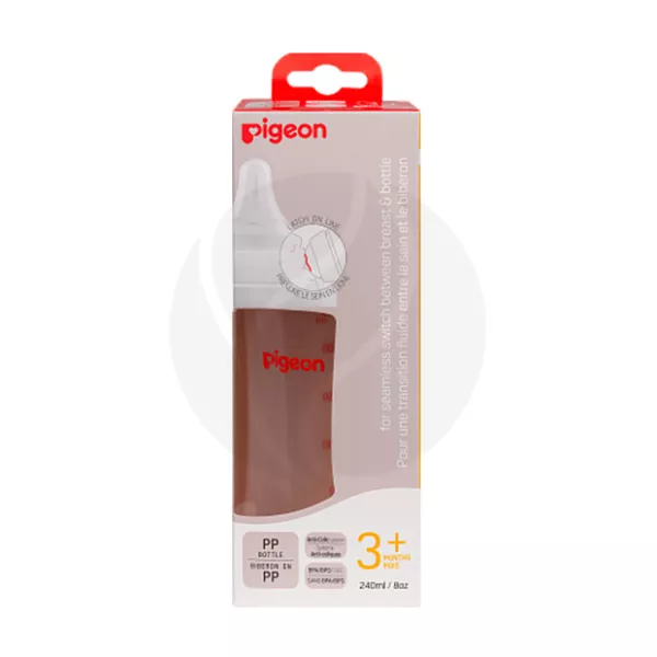 Pigeon Peristaltic plus бутылочка для кормления с силиконовой соской (3-6 мес), 240мл