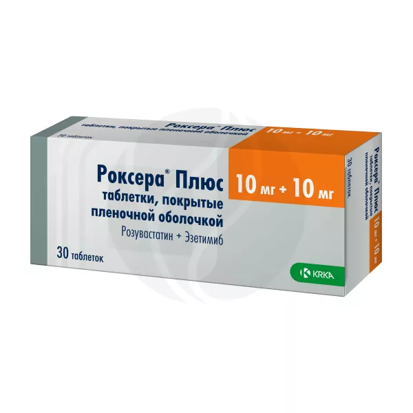 Изображение товара Роксера Плюс таблетки покрыт. п/о 10мг+10мг, №30