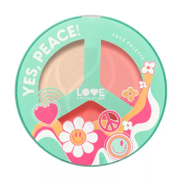 Изображение товара Love Generation Палетка для лица Yes, Peace румяна тон 02, 9,6г