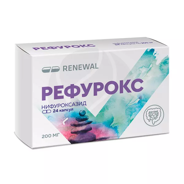 Изображение товара Рефурокс капсулы 200 мг для лечения бактериальной диареи, 24 шт.