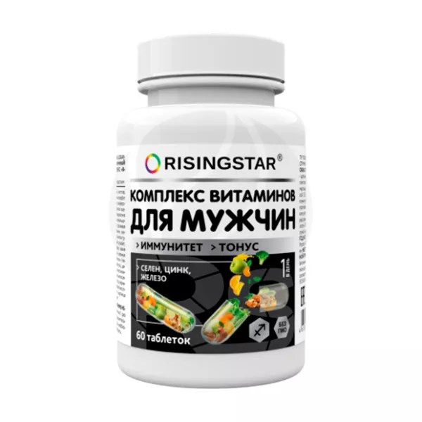 Изображение товара Risingstar Комплекс витаминов для мужчин таблетки п/о, №60 В-мин+