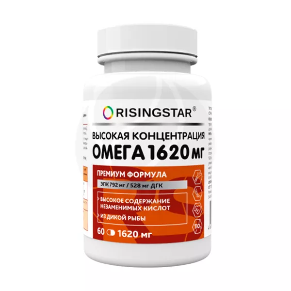 Изображение товара Risingstar Омега-3 капсулы высокая концентрация 60шт для поддержки сердца и мозга