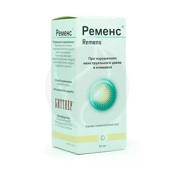 Изображение товара Ременс капли 50 мл для лечения гинекологических заболеваний