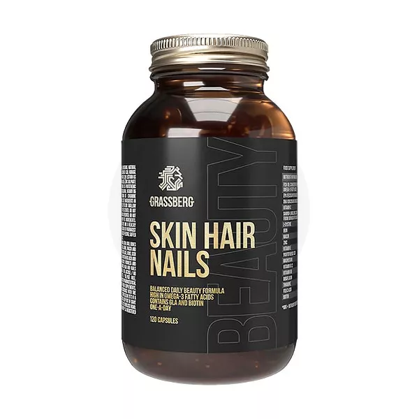 Изображение товара Капсулы Grassberg для здоровья кожи, волос и ногтей, 120шт