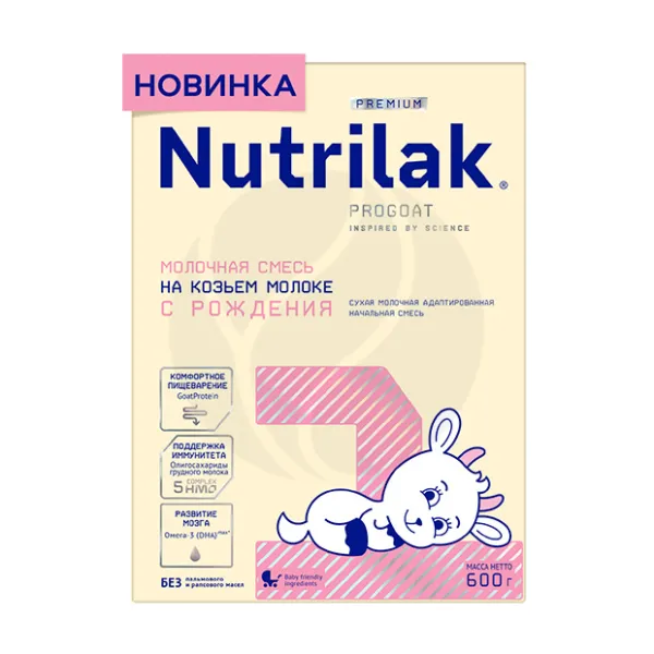 Изображение товара Nutrilak Премиум 1 сухая смесь на козьем молоке 600г для малышей 0-6 мес