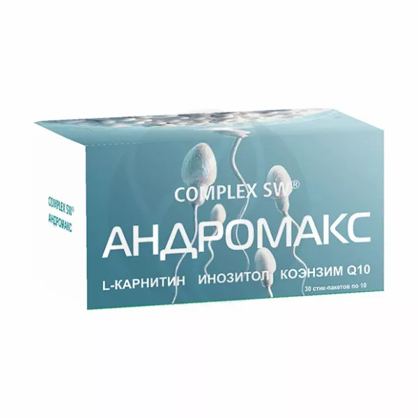 Изображение товара Андромакс комплекс порошок с витаминами и аминокислотами 30 стик-пакетов
