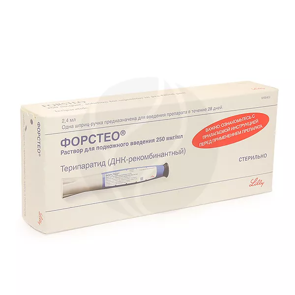 Изображение товара Форстео раствор д/п/к введ. 250мкг/мл, 2,4мл Лилли Франс