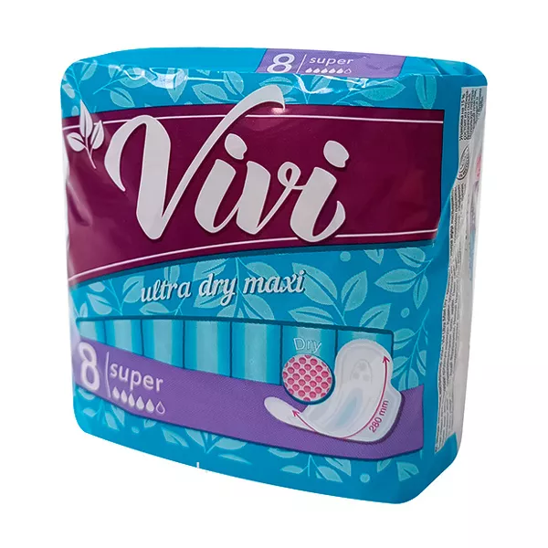 Изображение товара Прокладки Vivi Ultra Dry Maxi Dry 8 шт Нежный комфорт и защита Изображение товара Прокладки Vivi Ultra Dry Maxi Dry 8 шт Нежный комфорт и защита