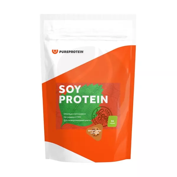 Pureprotein Протеин соевый со вкусом шоколадное печенье, 900г
