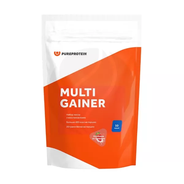 Pureprotein Гейнер мультикомпонентный клубника, 1000г