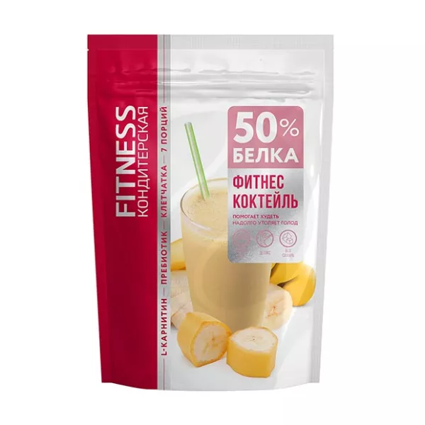 Fitness Кондитерская Фитнес коктейль с L-карнитином банан, 140г