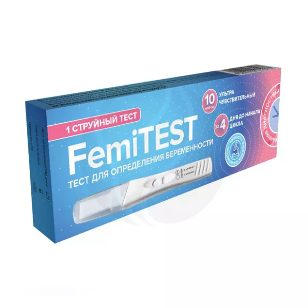 Изображение товара Femitest тест струйный для определения беременности, №1