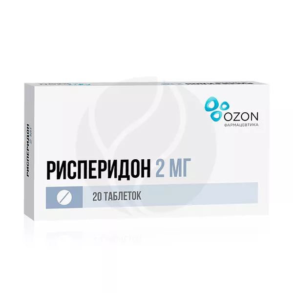 Изображение товара Рисперидон 2 мг таблетки покрыт. п/о №20 для лечения шизофрении и биполярных расстройств Изображение товара Рисперидон 2 мг таблетки покрыт. п/о №20 для лечения шизофрении и биполярных расстройств