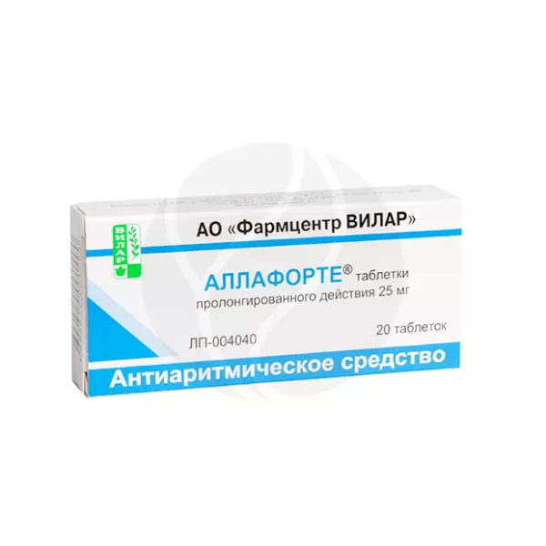 Аллафорте таблетки с пролонг. высвоб. 25мг, №20 Фармцентр Вилар