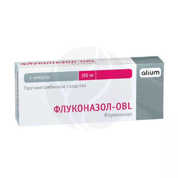 Изображение товара Флуконазол-OBL капсулы 150мг 4 шт против грибковых инфекций