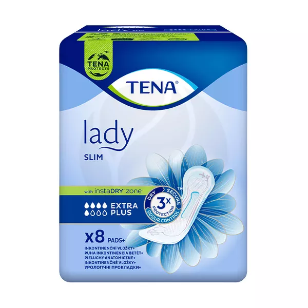 Изображение товара Tena Lady slim extra plus прокладки урологические, 8шт Изображение товара Tena Lady slim extra plus прокладки урологические, 8шт
