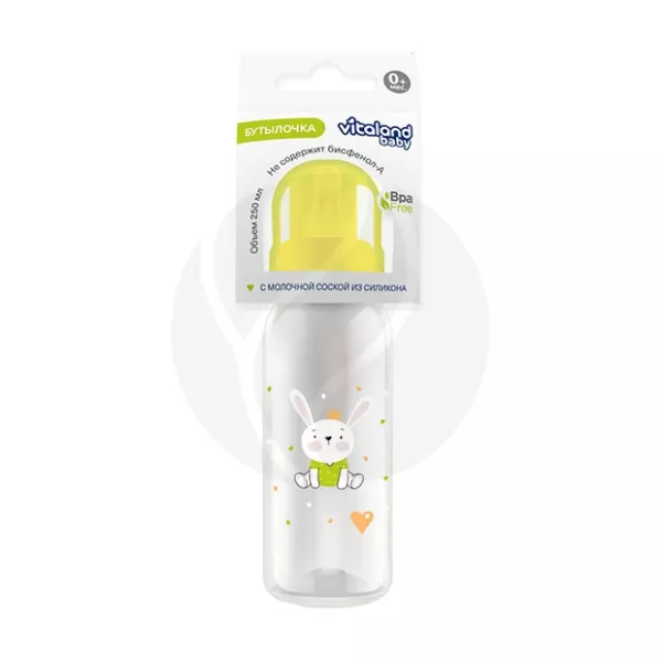 Изображение товара Vitaland baby бутылочка для кормления с соской молочной из силикона (0+), 250мл Изображение товара Vitaland baby бутылочка для кормления с соской молочной из силикона (0+), 250мл