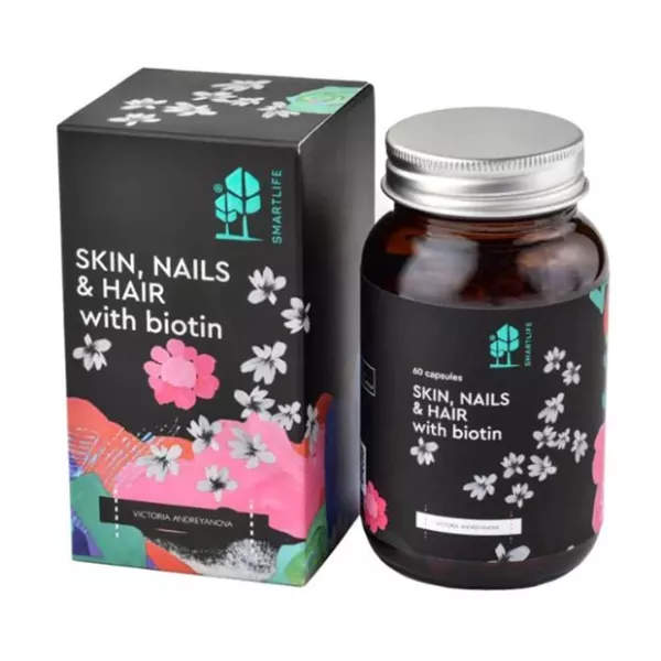 Smartlife Кожа, волосы, ногти с биотином капсулы, №60
