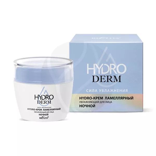 Изображение товара Белита HydroDerm Hydro-крем для лица ламеллярный увлажняющий ночной, 50мл Изображение товара Белита HydroDerm Hydro-крем для лица ламеллярный увлажняющий ночной, 50мл