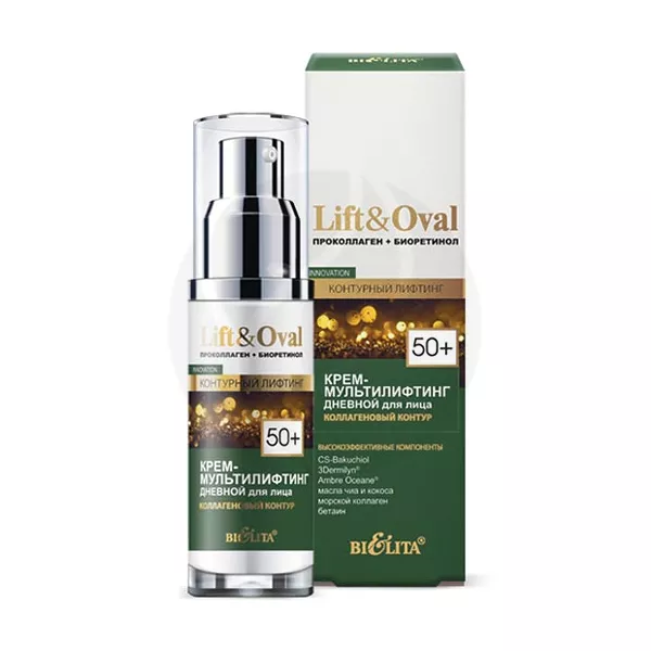 Изображение товара Bielita Lift and Oval Дневной крем для лица-мультилифтинг Коллагеновый контур , 50мл Изображение товара Bielita Lift and Oval Дневной крем для лица-мультилифтинг Коллагеновый контур , 50мл