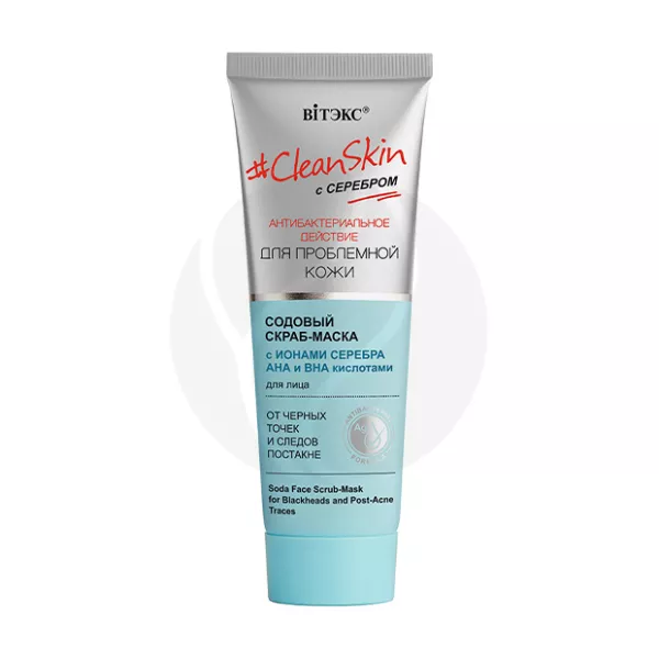 Изображение товара Вiтэкс Clean Skin Для проблемной кожи Содовый скраб-маска для лица от черных точек и следов постакне, 75мл