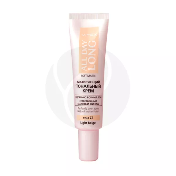 Изображение товара Вiтэкс All day long Матирующий тональный крем тон 72, 30мл