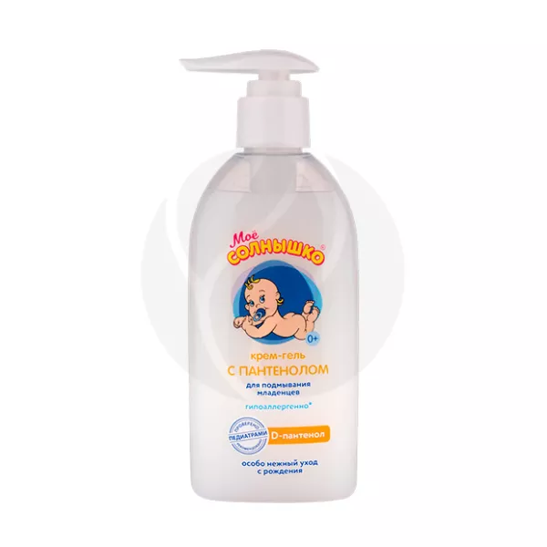 Изображение товара Моё Солнышко крем-гель для подмывания младенцев с пантенолом (0+), 200мл Изображение товара Моё Солнышко крем-гель для подмывания младенцев с пантенолом (0+), 200мл