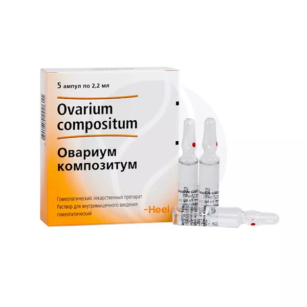 Изображение товара Овариум композитум раствор д/в/м введ. гомеопатический, 2,2мл №5 Хеель Изображение товара Овариум композитум раствор д/в/м введ. гомеопатический, 2,2мл №5 Хеель