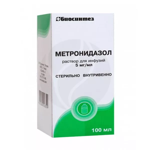 Изображение товара Метронидазол раствор для инфузий 5 мг/мл 100 мл, Россия Изображение товара Метронидазол раствор для инфузий 5 мг/мл 100 мл, Россия
