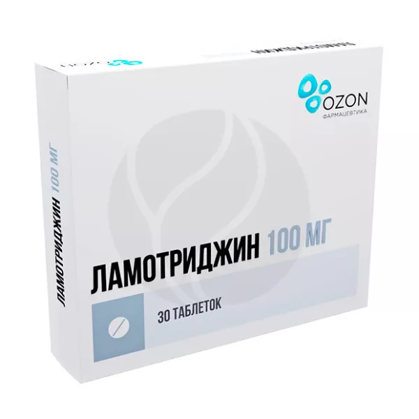Изображение товара Ламотриджин таблетки 100мг Озон - противоэпилептическое средство для взрослых и детей