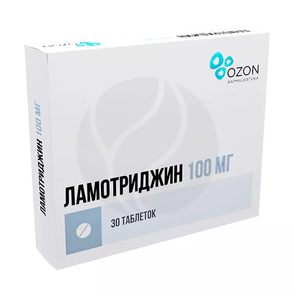 Изображение товара Ламотриджин таблетки 100мг Озон - противоэпилептическое средство для взрослых и детей Изображение товара Ламотриджин таблетки 100мг Озон - противоэпилептическое средство для взрослых и детей