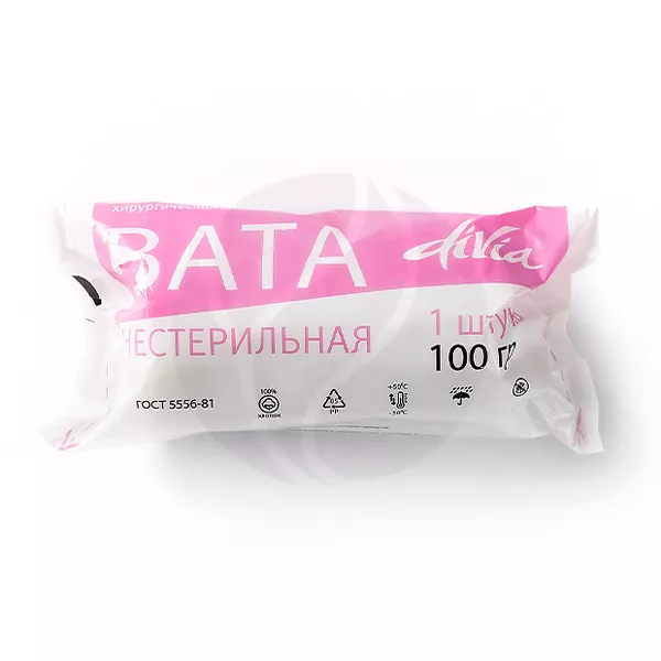 Изображение товара Вата хирургическая нестерильная Ньюфарм ООО 100г Изображение товара Вата хирургическая нестерильная Ньюфарм ООО 100г