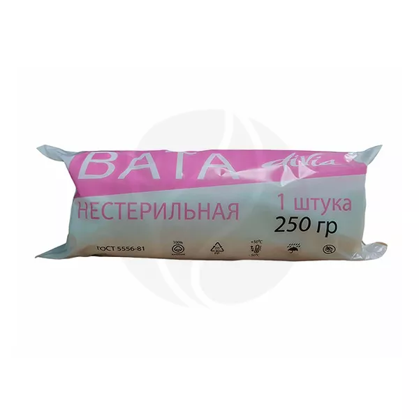 Изображение товара Вата хирургическая нестерильная, 250г Изображение товара Вата хирургическая нестерильная, 250г