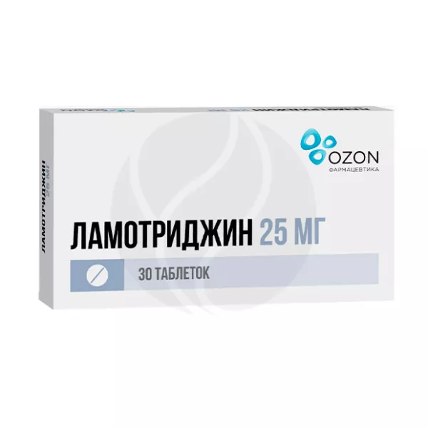 Изображение товара Ламотриджин таблетки 25мг 30 штук противоэпилептическое средство Озон Изображение товара Ламотриджин таблетки 25мг 30 штук противоэпилептическое средство Озон
