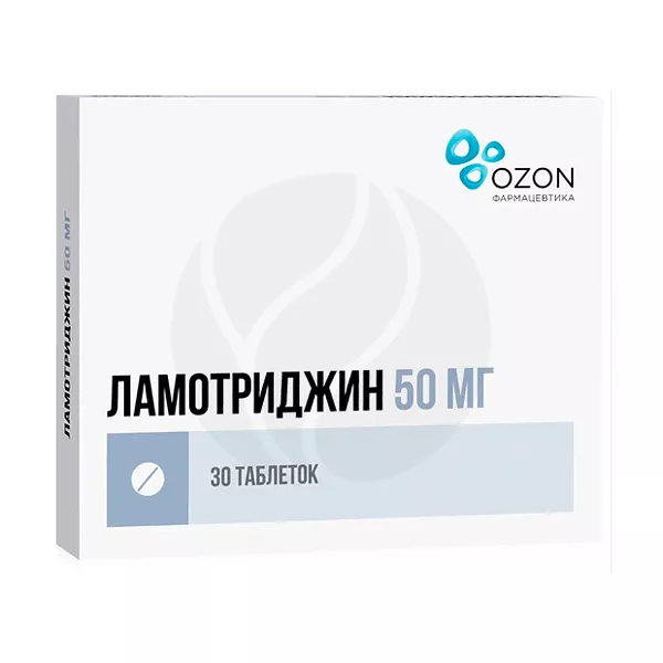Изображение товара Ламотриджин таблетки 50мг, №30 Озон Изображение товара Ламотриджин таблетки 50мг, №30 Озон